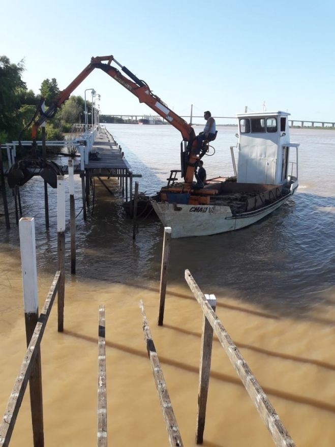 Desarrollo de las obras en el arroyo Negro