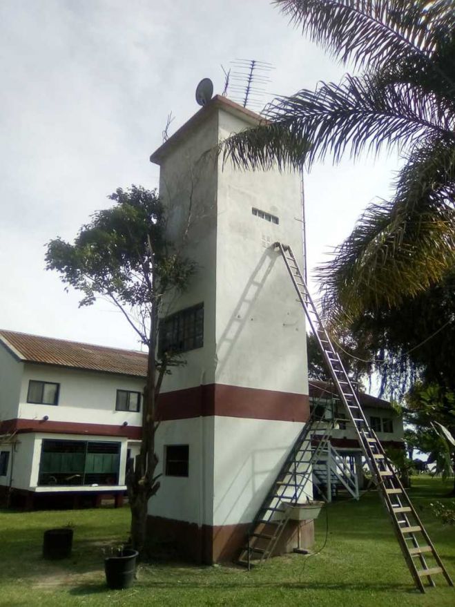 Pintura de la torre del Guazú