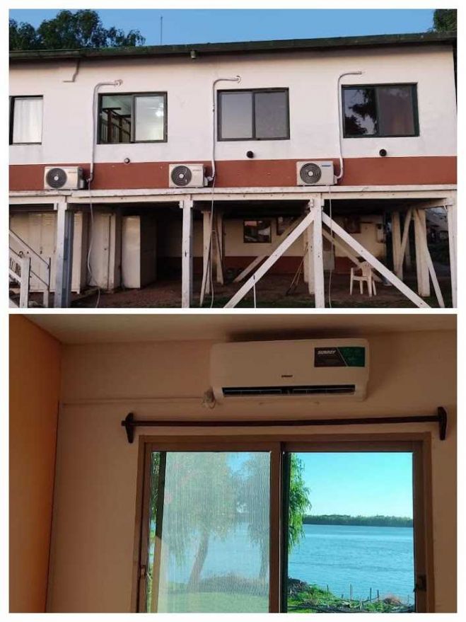 Se instalaron los tres nuevos aires acondicionados para habitaciones del Guazú
